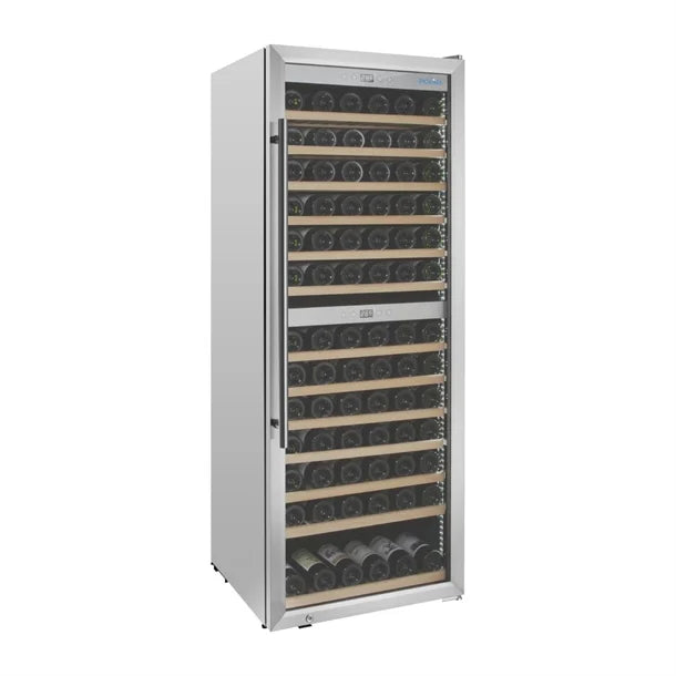 GM628 Polar G-Series Dual Zone Wine Fridge Stainless Steel 109 Bottle