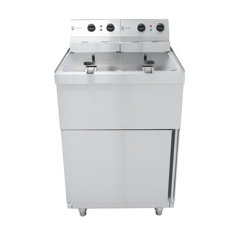 GM704 Parry Twin Tank Twin Basket Free Standing Electric Fryer NPDF6