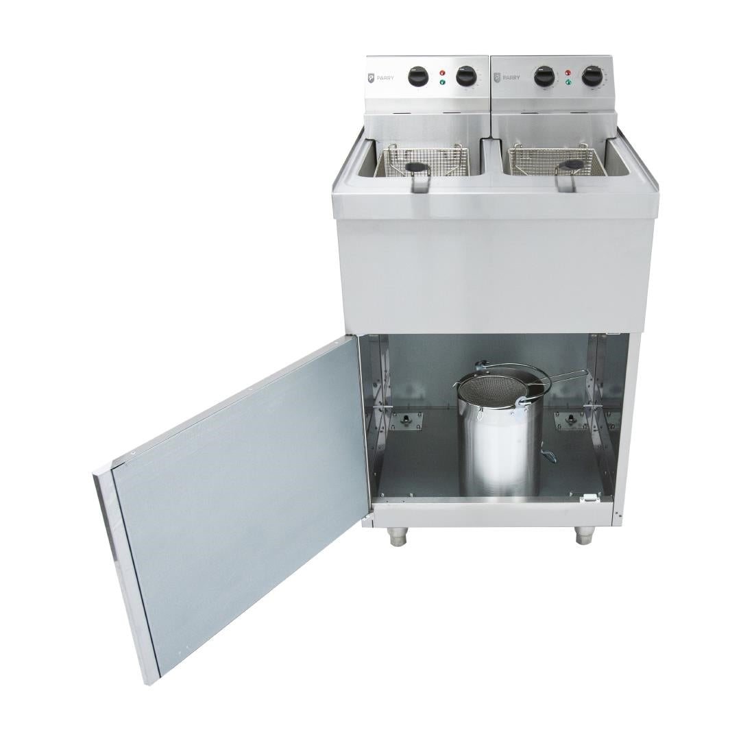 GM704 Parry Twin Tank Twin Basket Free Standing Electric Fryer NPDF6