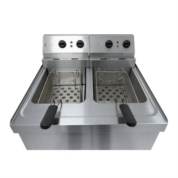 GM704 Parry Twin Tank Twin Basket Free Standing Electric Fryer NPDF6 - JD Catering Equipment Solutions Ltd