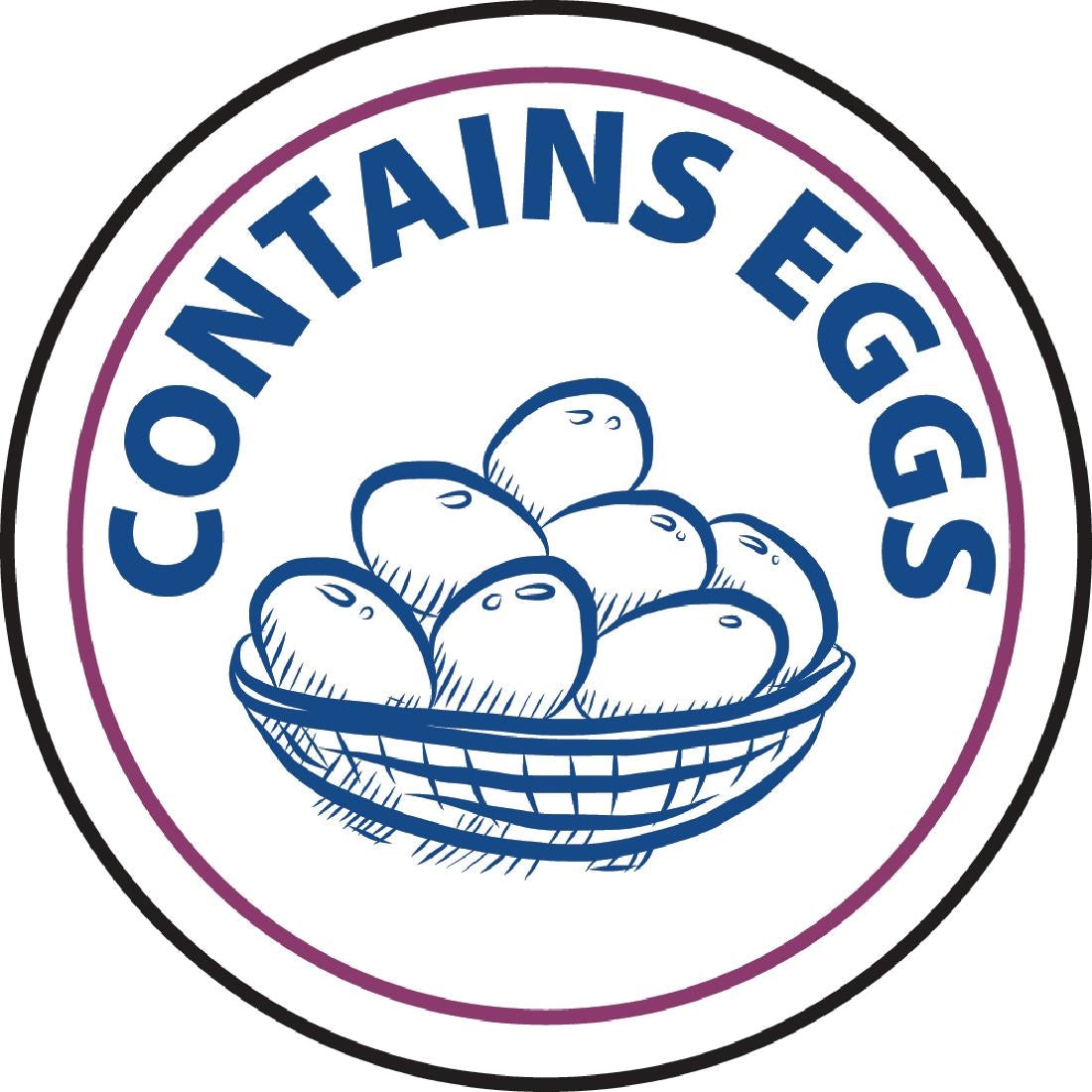 GM801 Vogue Food Allergen Label Egg (Pack of 1000)