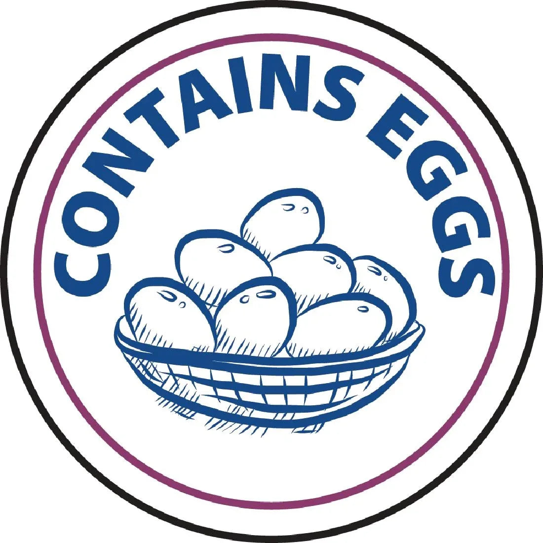 GM801 Vogue Food Allergen Label Egg (Pack of 1000) - JD Catering Equipment Solutions Ltd
