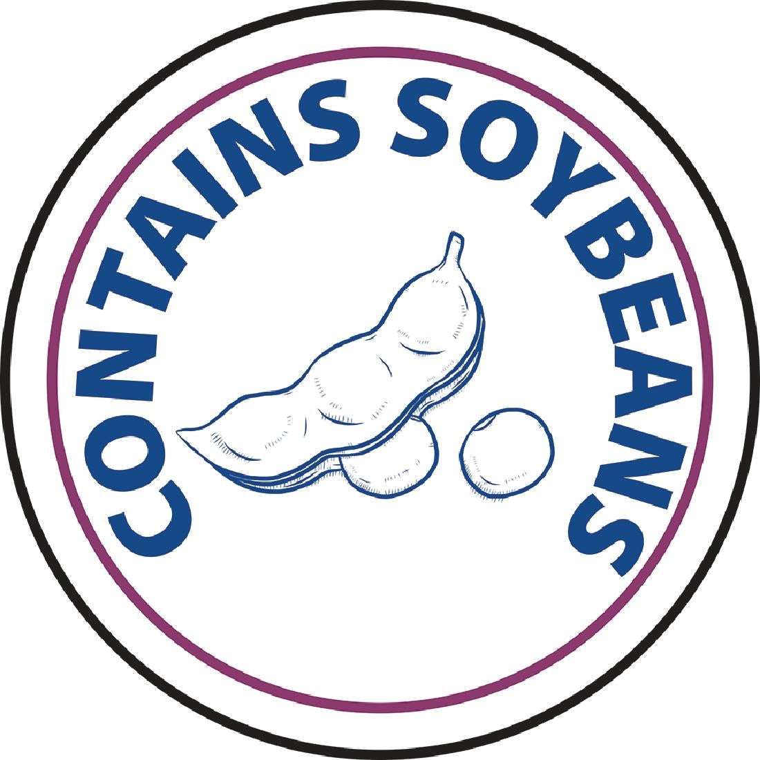 GM804 Vogue Food Allergen Label Soybean (Pack of 1000)