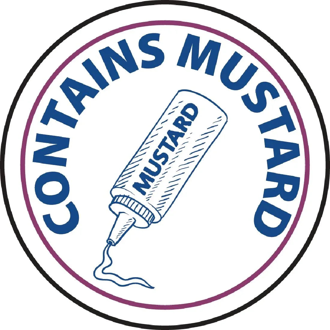 GM806 Vogue Food Allergen Label Mustard (Pack of 1000) - JD Catering Equipment Solutions Ltd