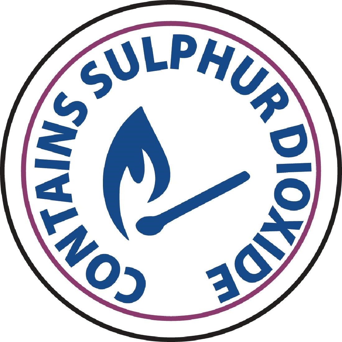 GM810 Vogue Food Allergen Label Sulphur Dioxide (Pack of 1000)