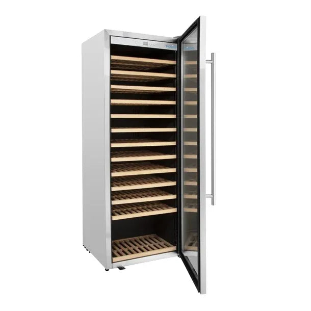 GM888 Polar G-Series Single Zone Wine Fridge Stainless Steel 118 bottles