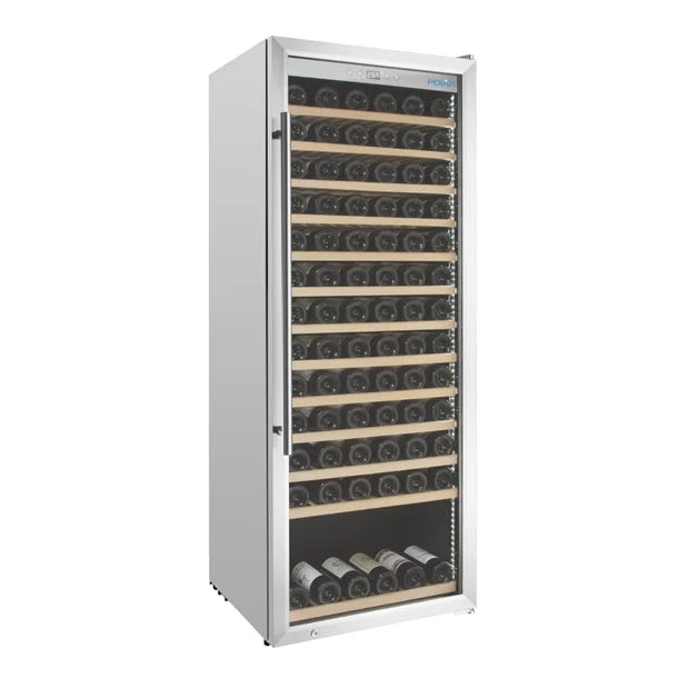 GM888 Polar G-Series Single Zone Wine Fridge Stainless Steel 118 bottles
