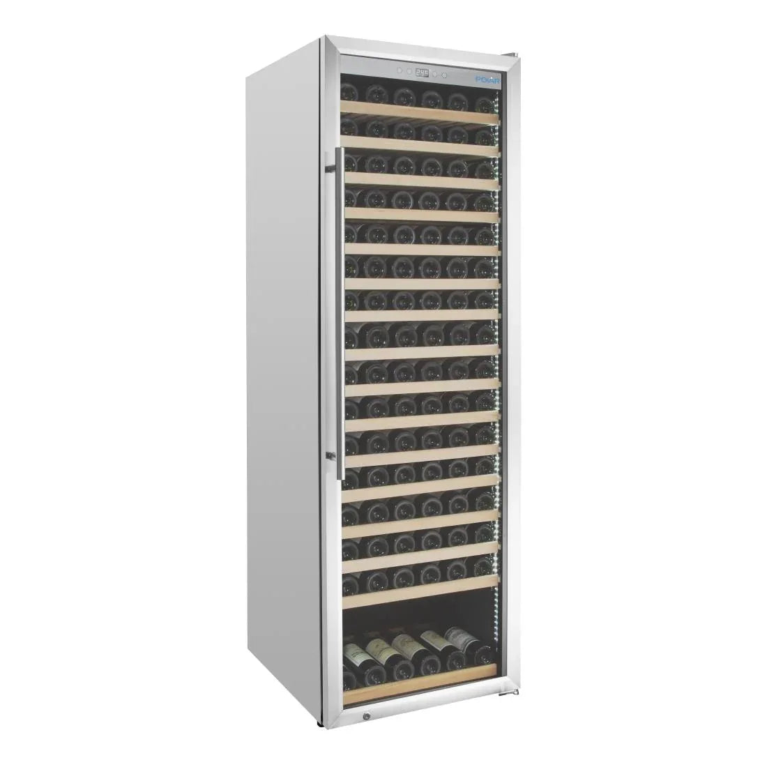 GM889 - Polar G-Series Single Zone Wine Fridge Stainless Steel 192 bottles