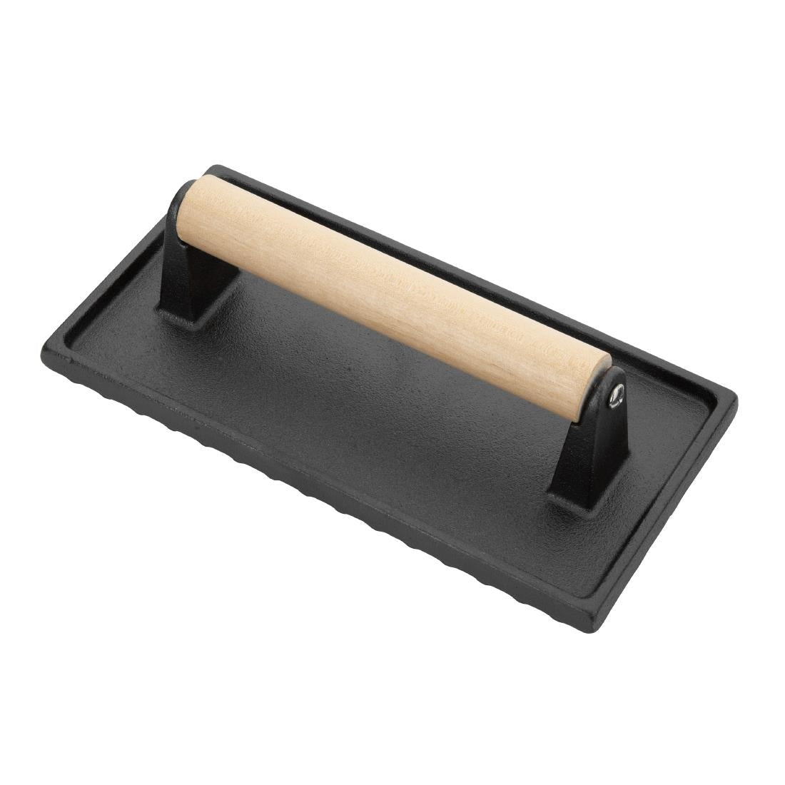 GN770 Vogue Cast Iron Steak Weight with Wood Handle