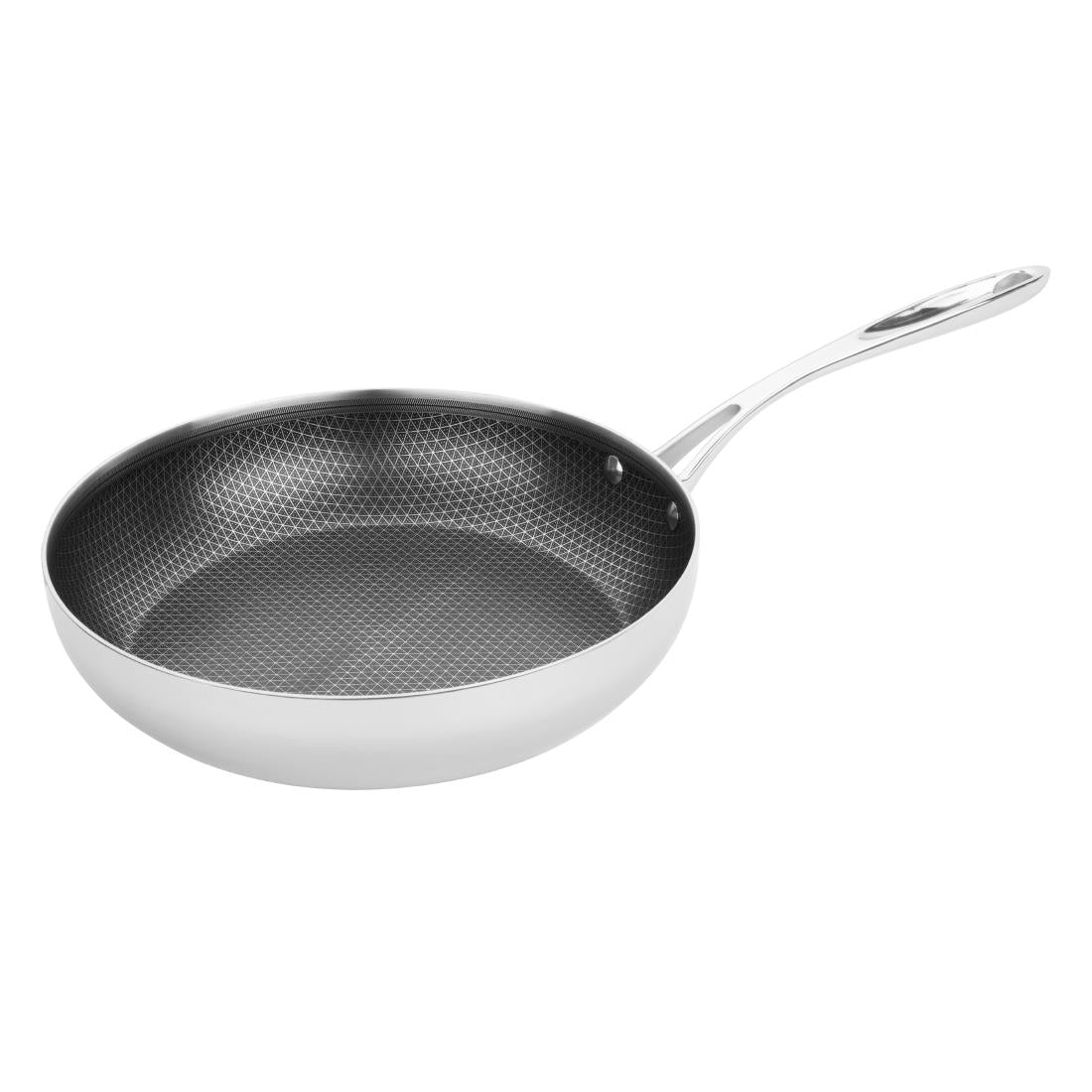GP189 Vogue Tri-Shield Stainless Steel Frying Pan with Clad Coating 28cm