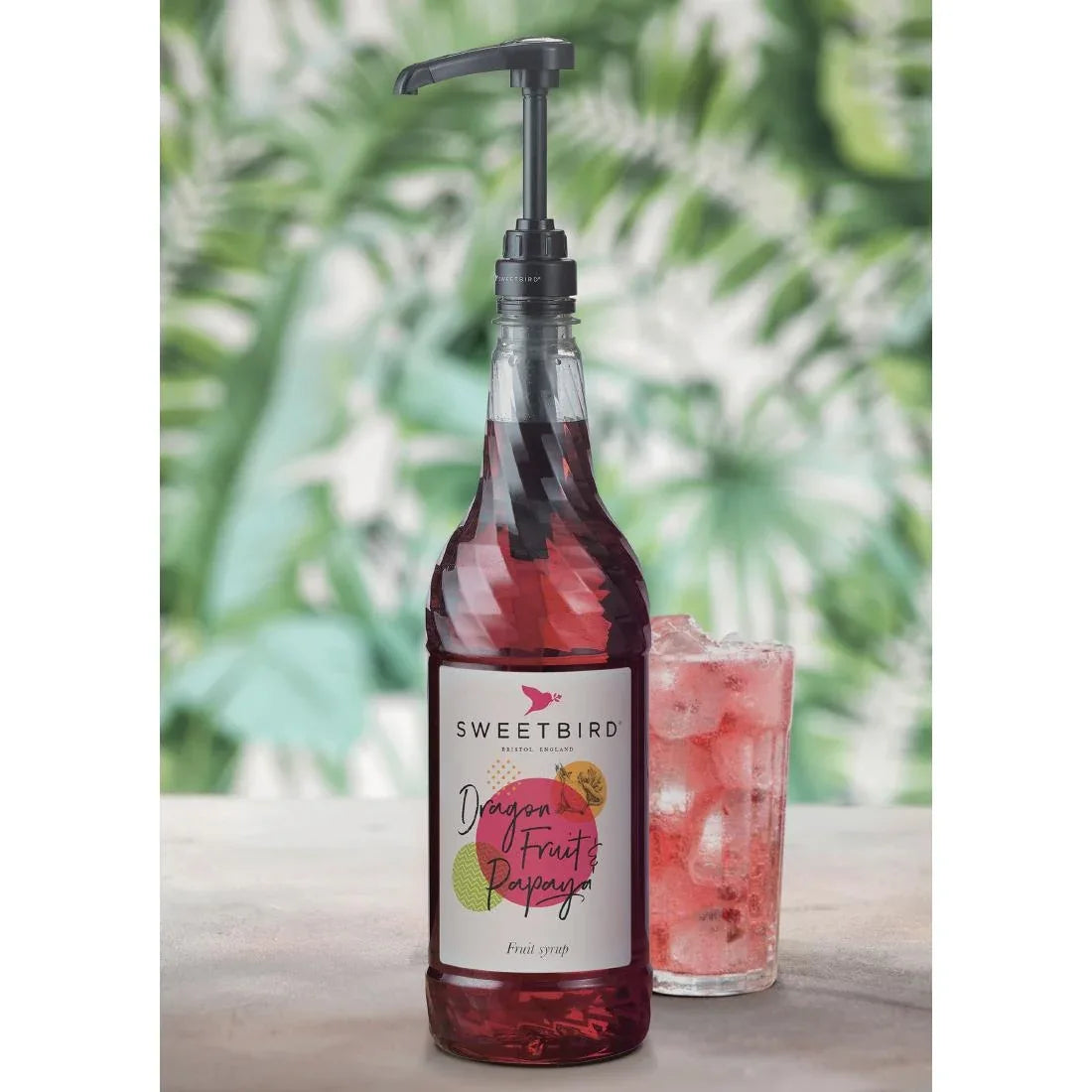 GP393 Sweetbird Dragonfruit and Papaya Syrup 1Ltr Bottle - JD Catering Equipment Solutions Ltd