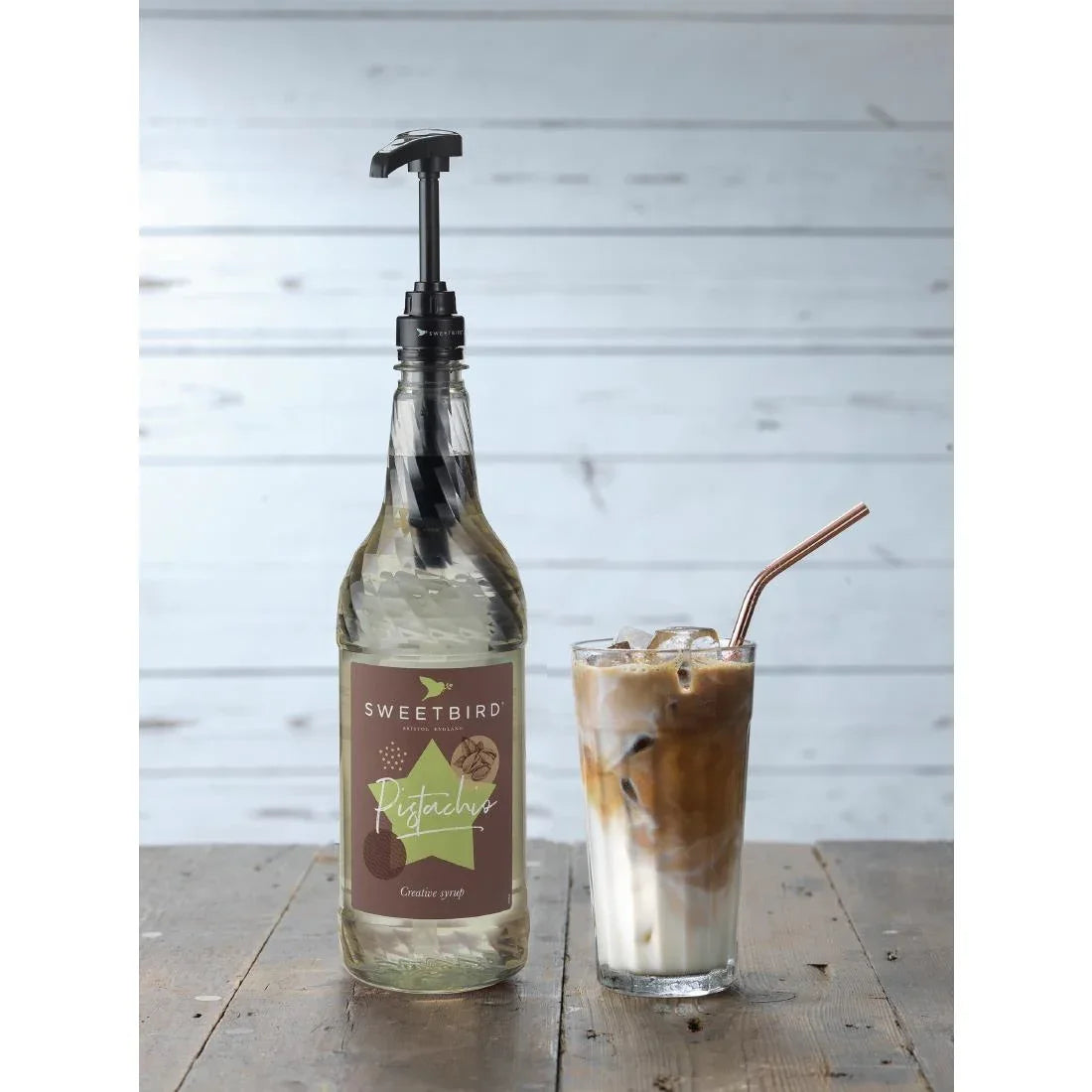 GP395 Sweetbird Pistachio Syrup 1Ltr Bottle - JD Catering Equipment Solutions Ltd