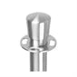 GP639 Bolero Flat Base Barrier Posts Brushed Stainless Steel (Pack of 2)