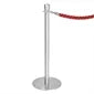 GP639 Bolero Flat Base Barrier Posts Brushed Stainless Steel (Pack of 2)