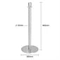 GP639 Bolero Flat Base Barrier Posts Brushed Stainless Steel (Pack of 2)