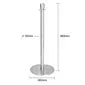 GP639 Bolero Flat Base Barrier Posts Brushed Stainless Steel (Pack of 2)