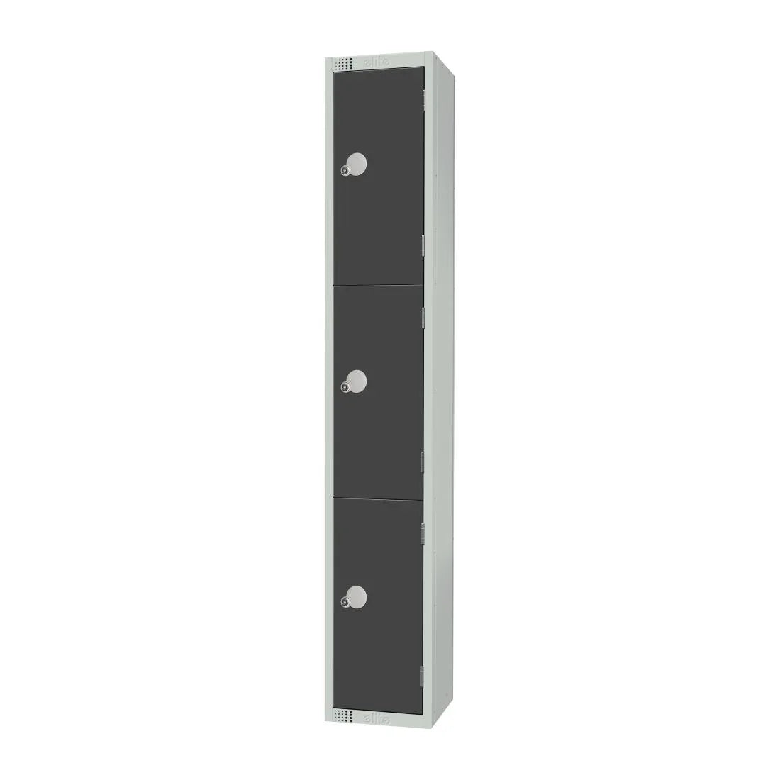 GR679-P Three Door Padlock Locker Graphite Grey - JD Catering Equipment Solutions Ltd