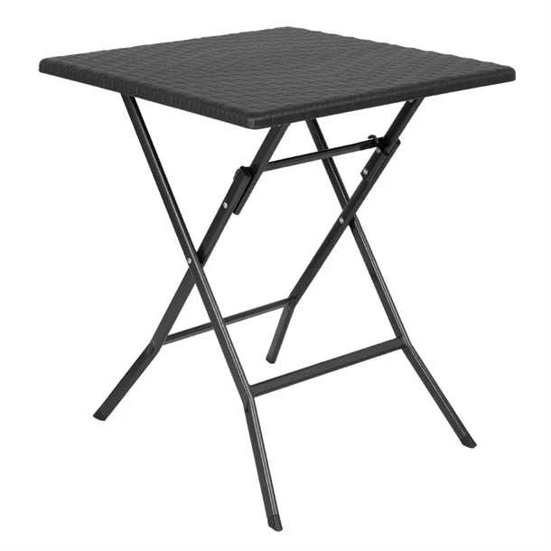 GR772 Bolero Square Folding Table Black 620mm