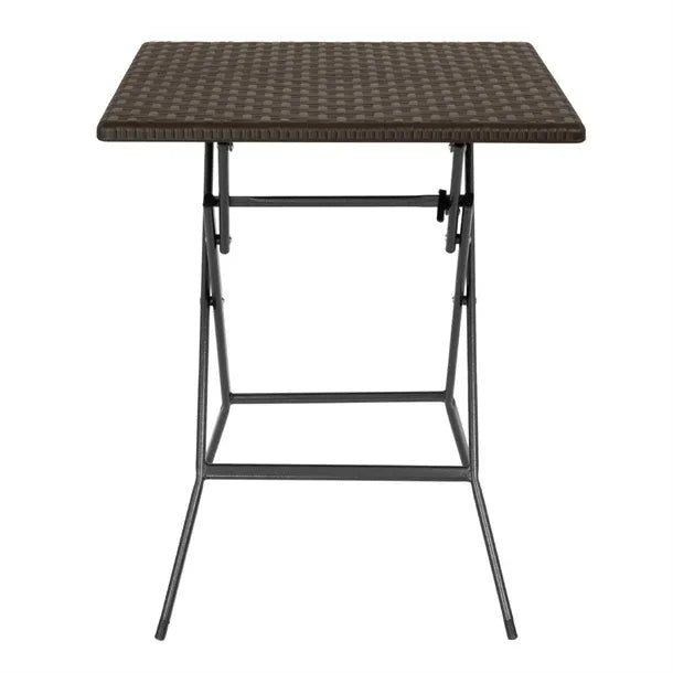 GR773 Bolero Square Folding Table Brown 620mm