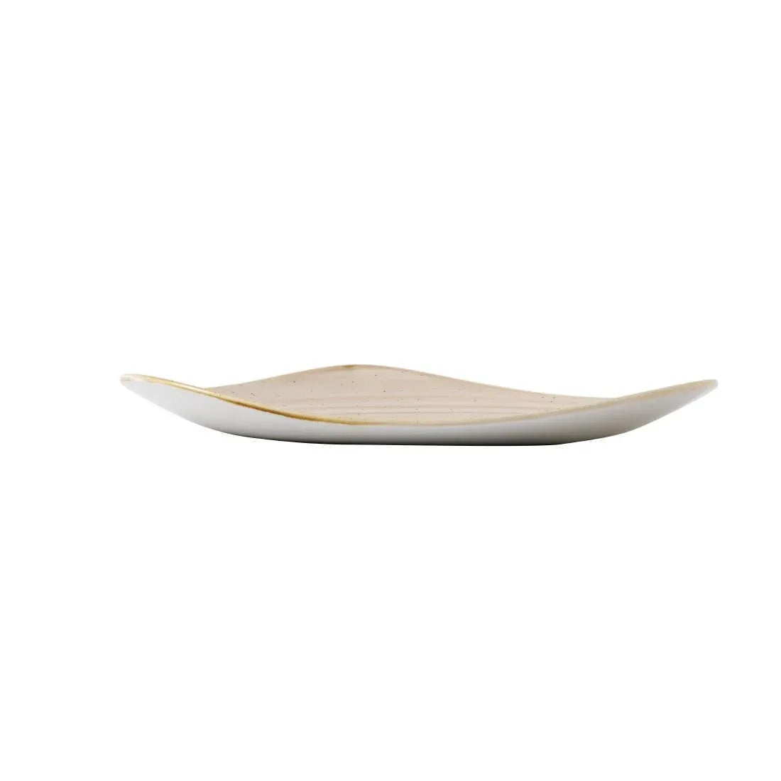 GR939 Churchill Stonecast Triangle Plate Nutmeg Cream 311mm (Pack of 6) - JD Catering Equipment Solutions Ltd
