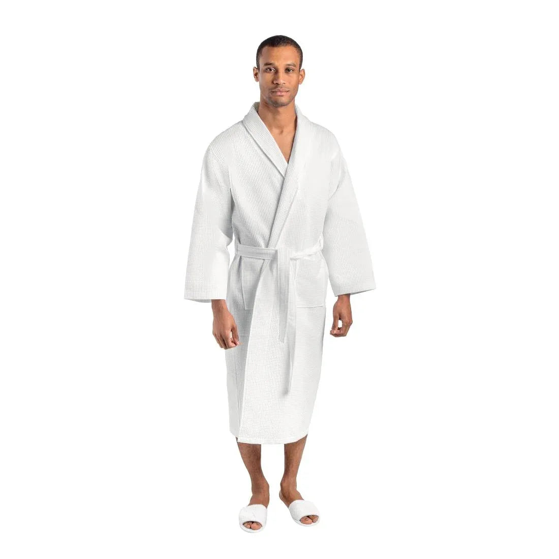 GT786-L Mitre Comfort Langley Bathrobe White Large - JD Catering Equipment Solutions Ltd