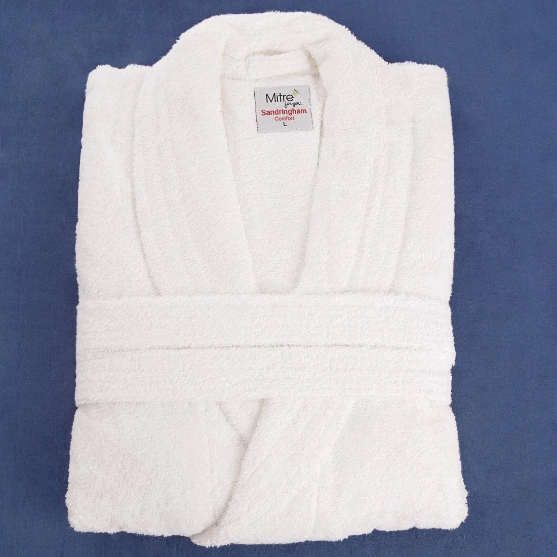 GT856-XL Mitre Comfort Sandringham Bathrobe White Extra Large - JD Catering Equipment Solutions Ltd