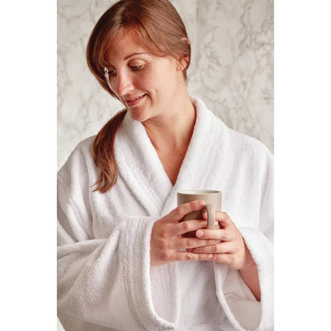 GT893-L Mitre Essentials Verona Bathrobe Large - JD Catering Equipment Solutions Ltd
