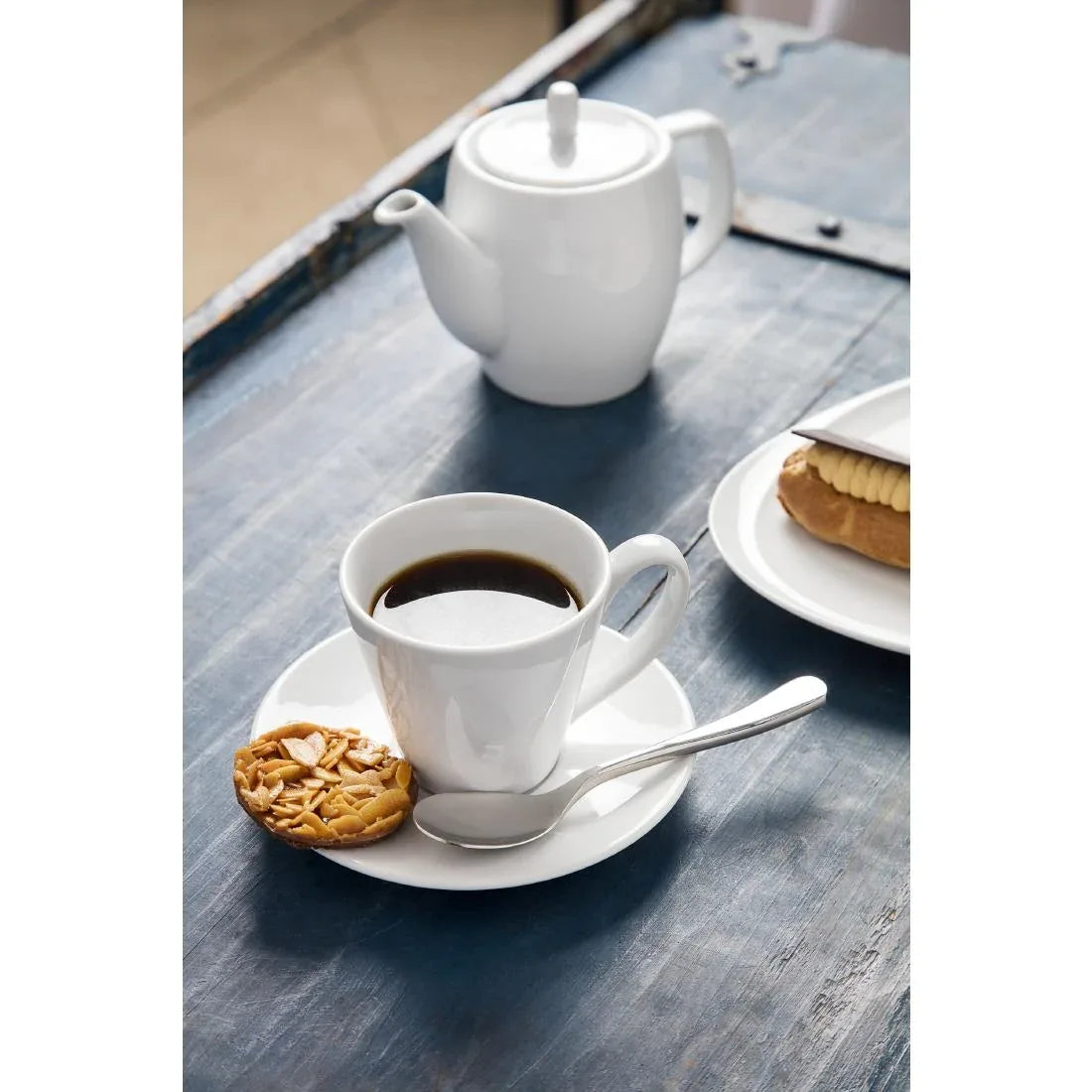 GT928 Royal Porcelain Classic White Tea Cup Saucer 145mm (Pack of 12) - JD Catering Equipment Solutions Ltd