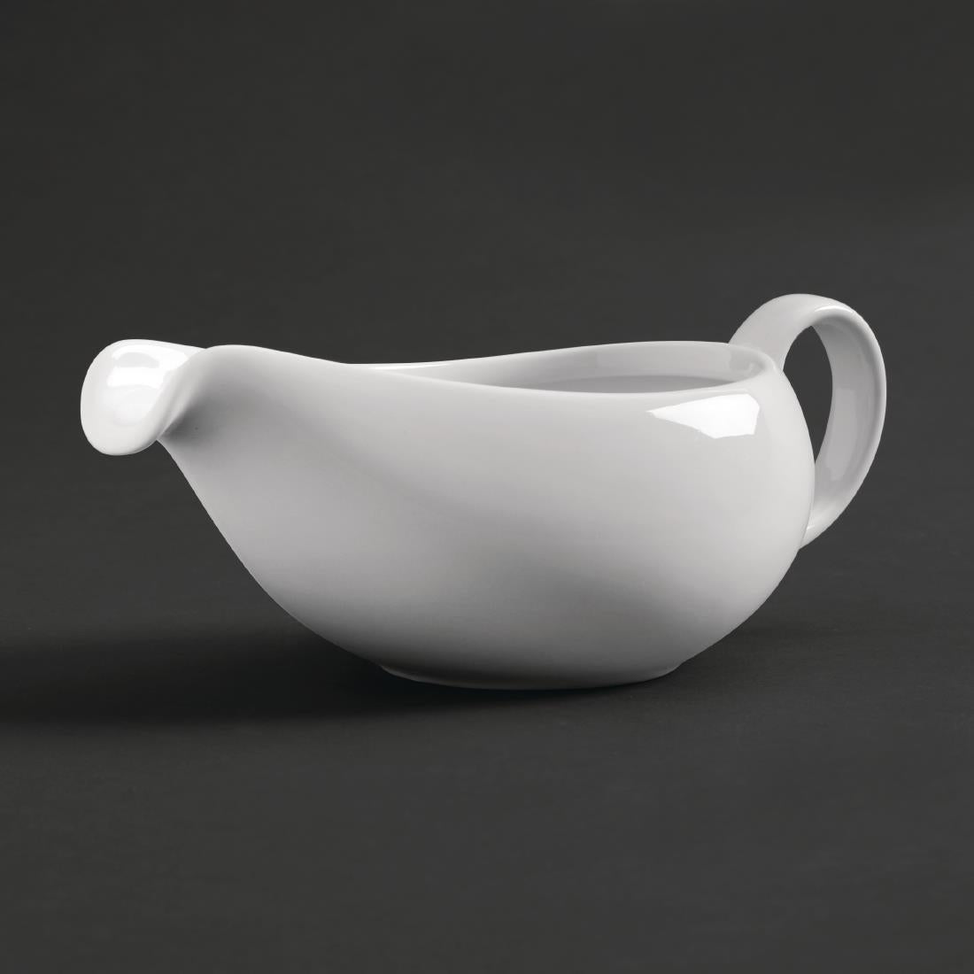 GT932 Royal Porcelain Classic White Gravy Boat 380ml (Pack of 2)
