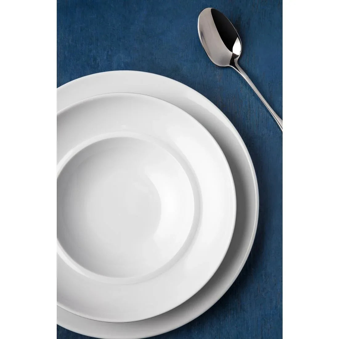CG008 Royal Porcelain Classic White Wide Rim Plates 240mm (Pack of 12) - JD Catering Equipment Solutions Ltd