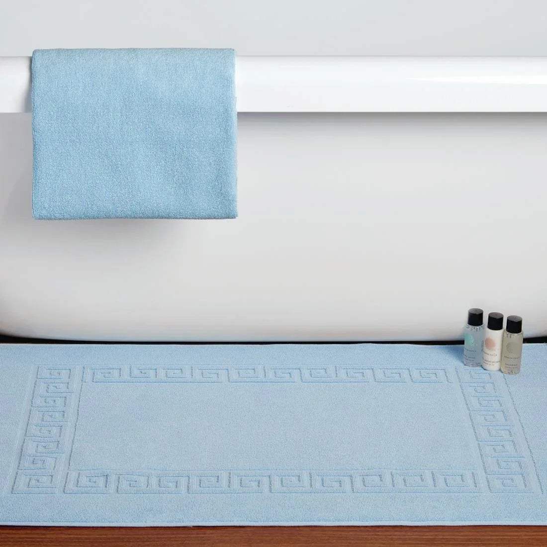 GW348 Mitre Essentials Nova Bath Mat Blue - JD Catering Equipment Solutions Ltd