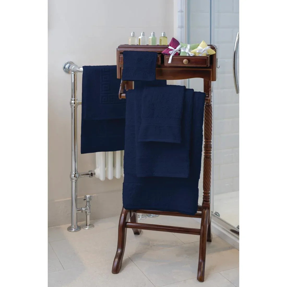 HB538 Mitre Essentials Nova Colour Towel Set Navy - JD Catering Equipment Solutions Ltd