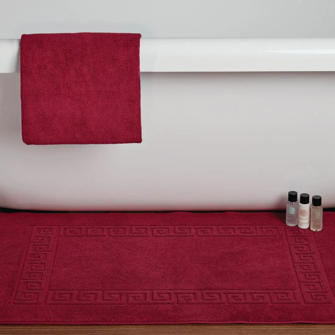 GW388 Mitre Essentials Nova Bath Mat Wine - JD Catering Equipment Solutions Ltd