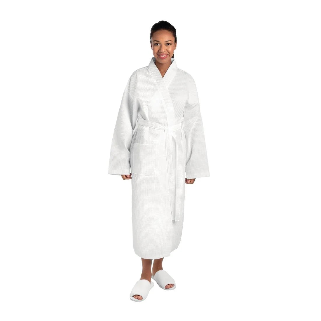 GW408 Mitre Essentials Honeycomb Bathrobe White Medium