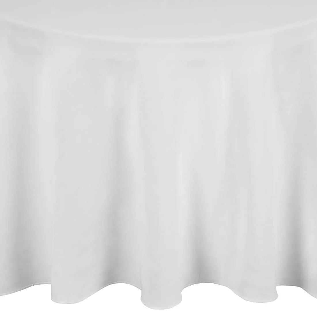 GW441 Mitre Essentials Occasions Round Tablecloth White 3300mm - JD Catering Equipment Solutions Ltd