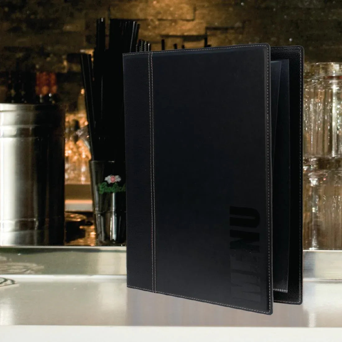 H713 Securit Contemporary Menu Cover A4 - JD Catering Equipment Solutions Ltd