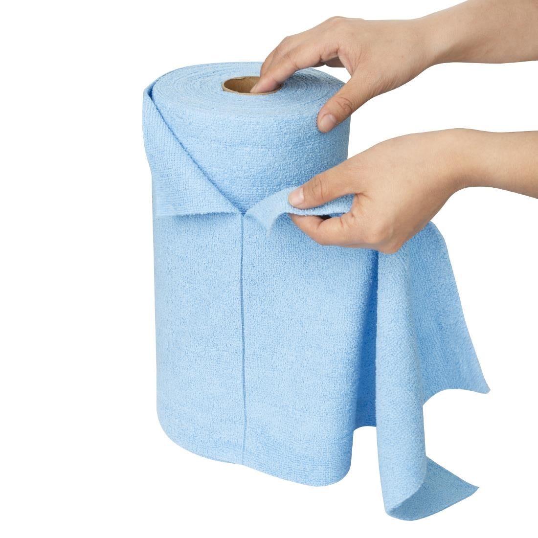 HA817 Nisbets Essentials Blue Micro Fibre Cloth 300x300mm - Roll of 50 tear-off sheets