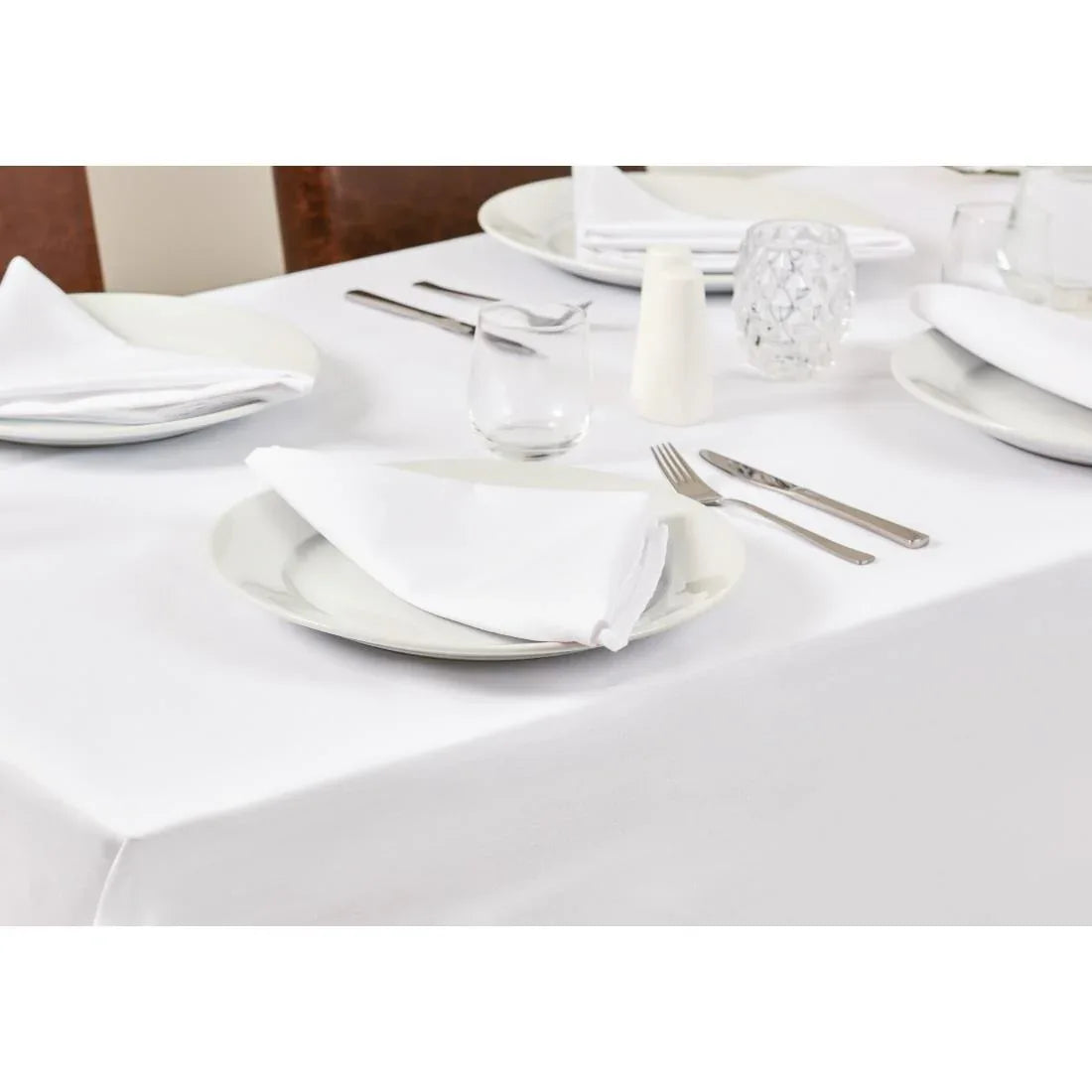 HB560 Occasions Polyester Napkins White (10 pack) 20 x 20" - JD Catering Equipment Solutions Ltd