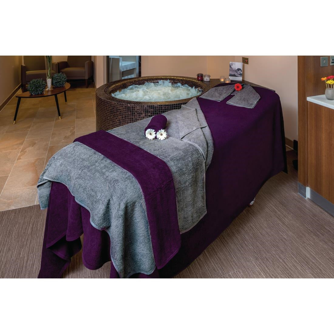 HB729 Mitre Comfort Enigma Purple Bath Sheet