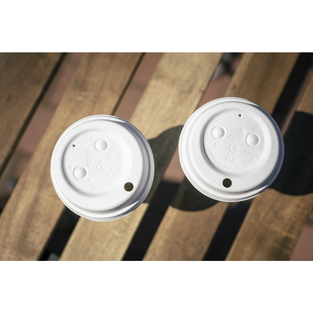 HC191 Huhtamaki Wood Fibre Hot Cup Lid 90mm (Pack of 1500)