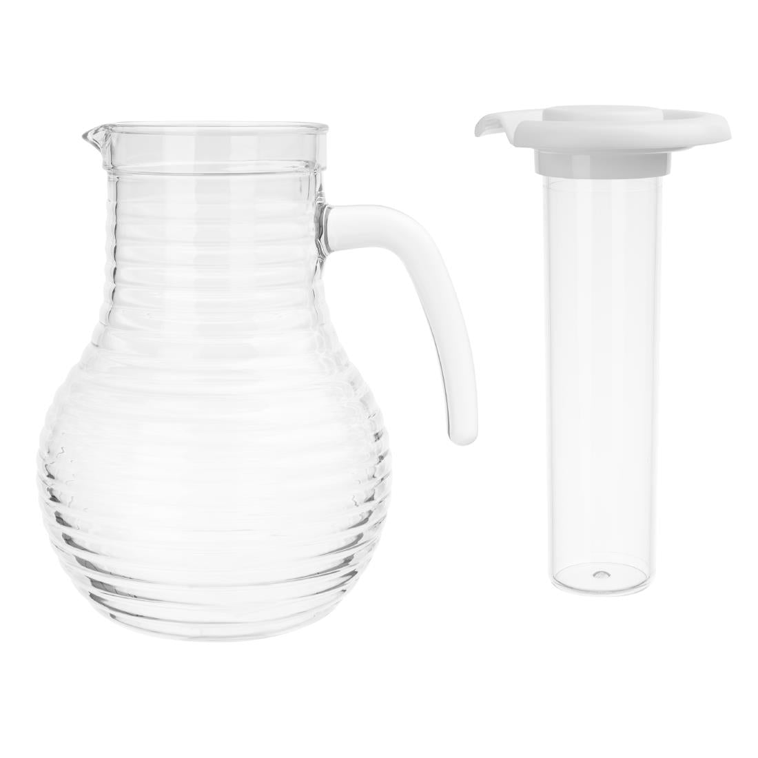 HC357 Olympia Kristallon Jug With Cooling Tube Polycarbonate Ridged 1600ml