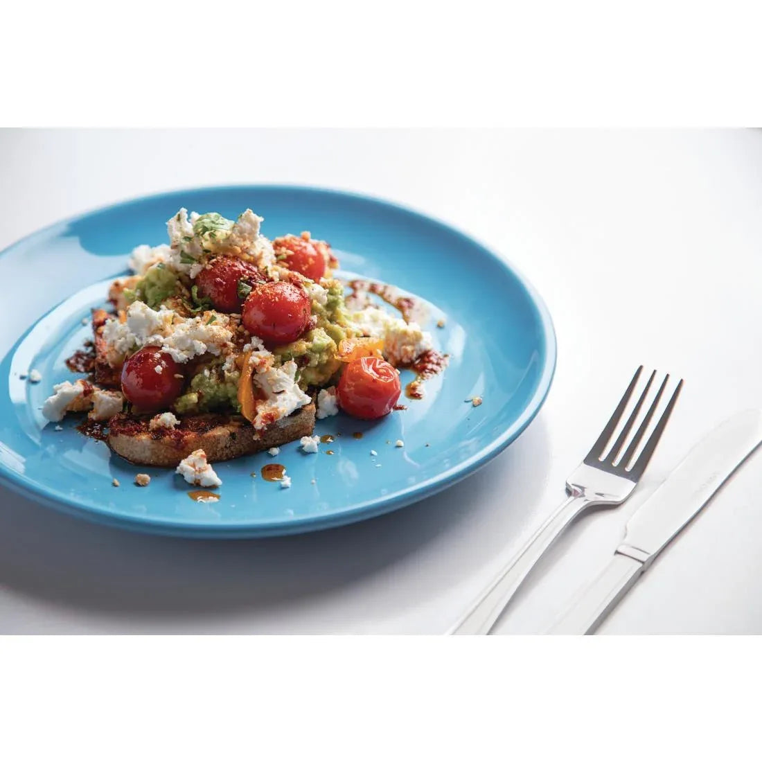 HC400 Olympia Cafe Coupe Plate Blue 205mm (Pack of 12) - JD Catering Equipment Solutions Ltd