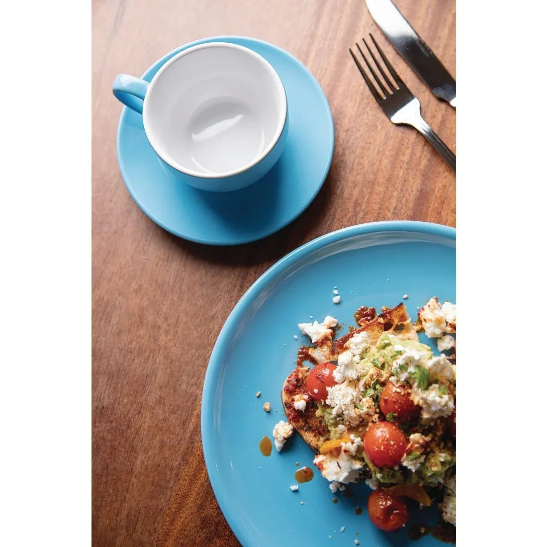 HC400 Olympia Cafe Coupe Plate Blue 205mm (Pack of 12) - JD Catering Equipment Solutions Ltd