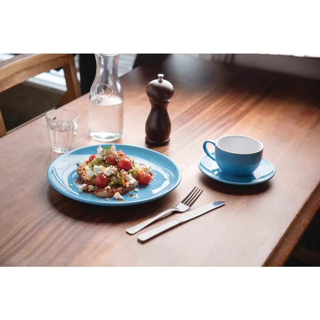 HC403 Olympia Cafe Coffee Cup Blue 228ml (Pack of 12) - JD Catering Equipment Solutions Ltd