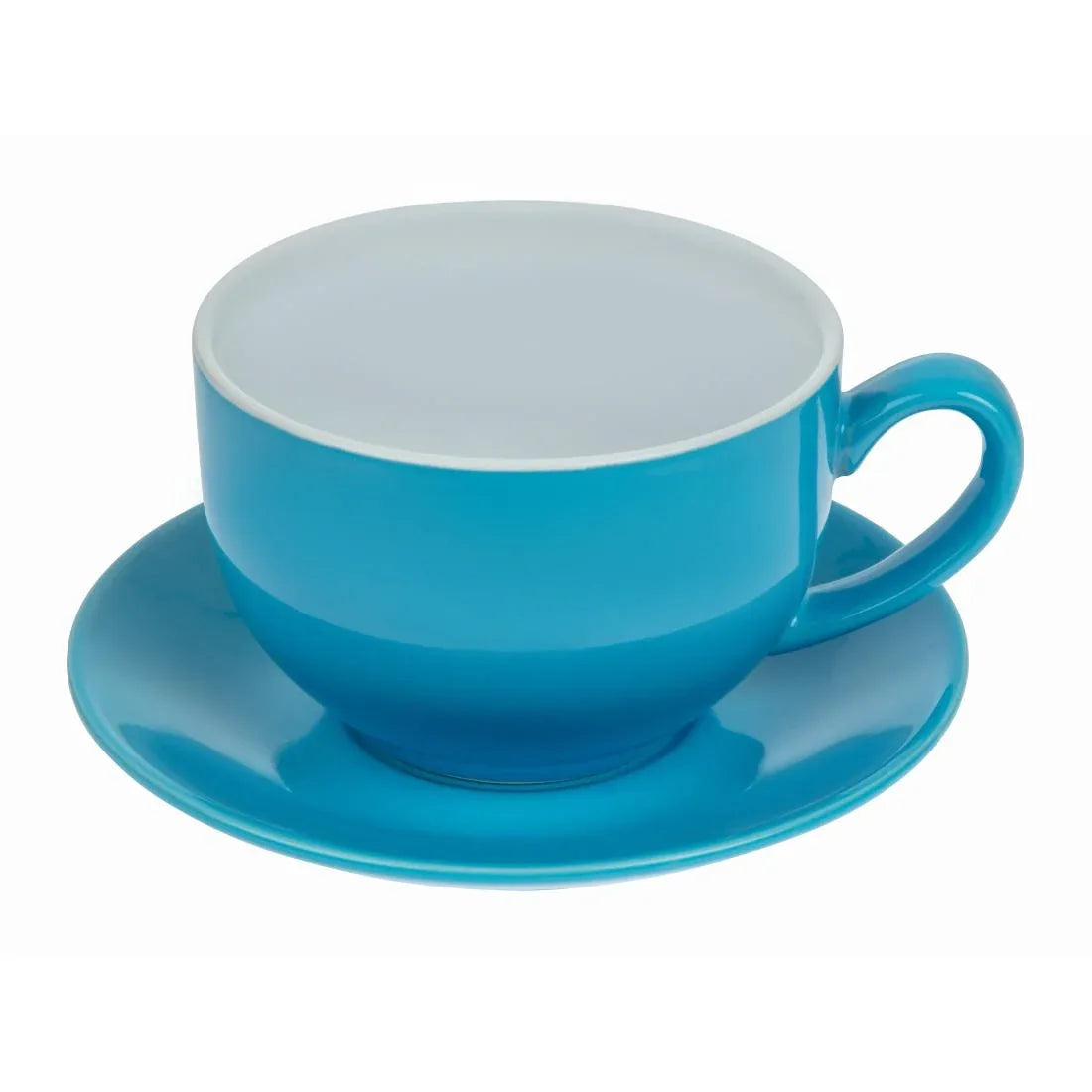 HC404 Olympia Cafe Cappuccino Cup Blue 340ml (Pack of 12) - JD Catering Equipment Solutions Ltd