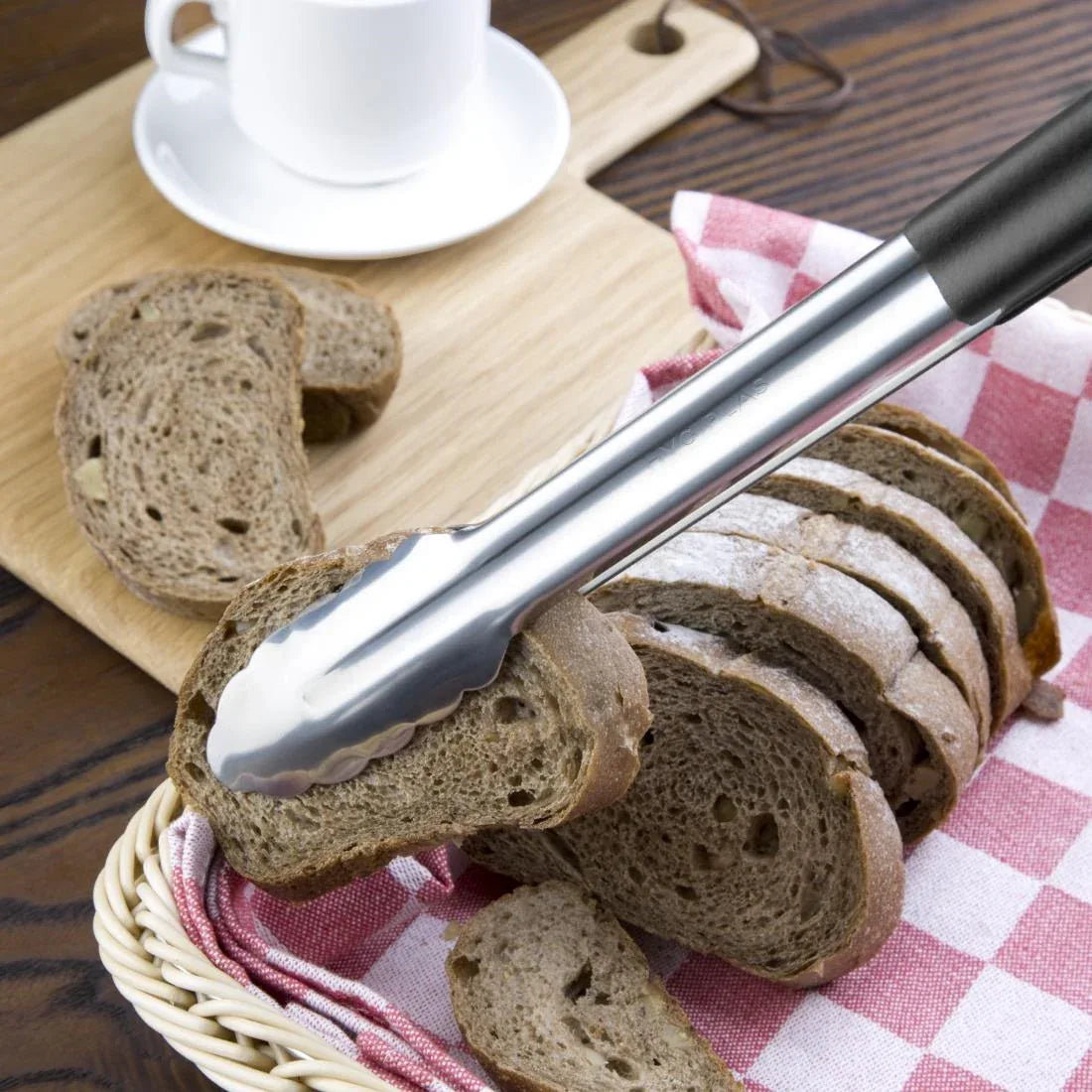 HC848 Vogue Colour Coded Serving Tong Black 405mm - JD Catering Equipment Solutions Ltd