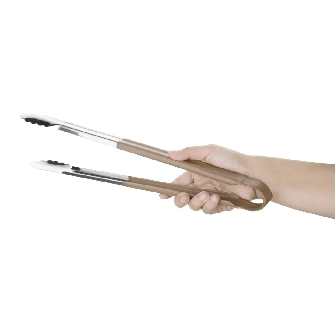 HC850 Vogue Colour Coded Serving Tong Brown 405mm - JD Catering Equipment Solutions Ltd