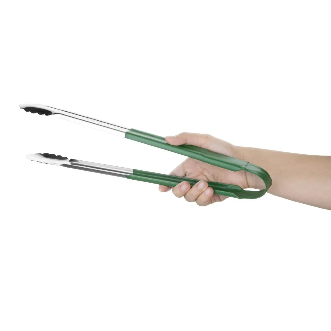 HC851 Vogue Colour Coded Serving Tong Green 405mm - JD Catering Equipment Solutions Ltd