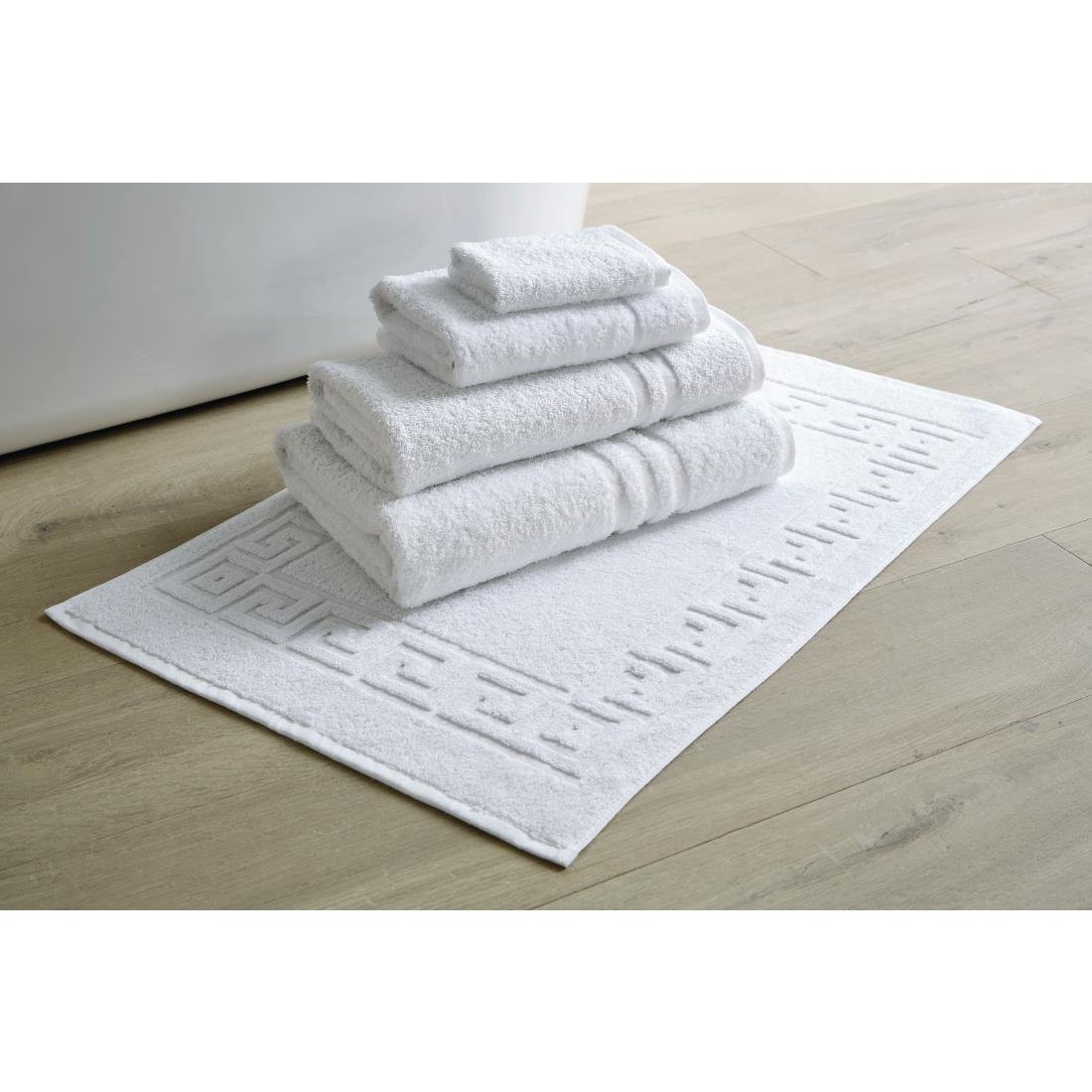 HD221 Mitre Eco Towel - White Bath Mat 500x760mm