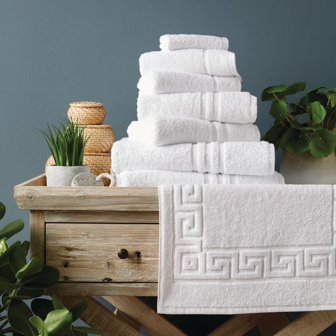 HD221 Mitre Eco Towel - White Bath Mat 500x760mm - JD Catering Equipment Solutions Ltd